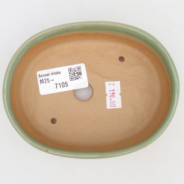 E-bonsai Keramická bonsai miska 12,5 x 10 x 3,5 cm zelená