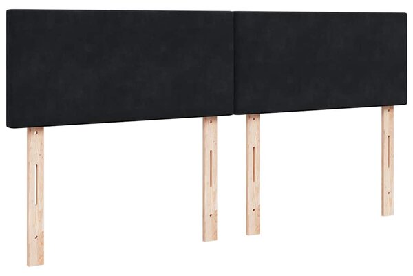 Box spring postel s matrací černá 200x200 cm samet 3287826