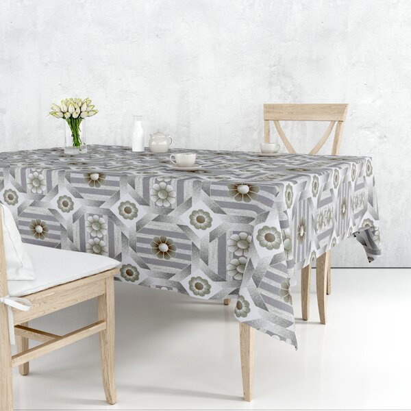Ubrus PVC Fl-1710 – Rustikální elegance šedá (různé velikosti)