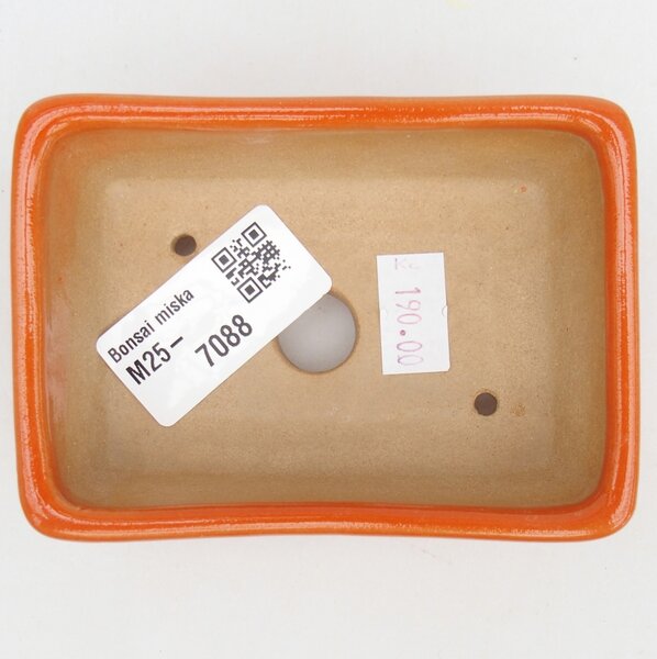 E-bonsai Keramická bonsai miska 10 x 7 x 3 cm oranžová