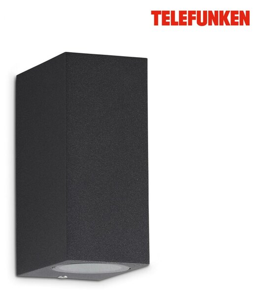BRILONER TELEFUNKEN venkovní svítidlo 15,1 cm 2xGU10 5W 400lm antracit IP44 TF 307005TF