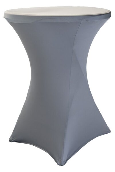 TENTino Elastický ubrus STANDARD na koktejlový bistro stůl 80 cm VÍCE BAREV Barva ubrusu: SVĚTLE ŠEDÁ / SILVER
