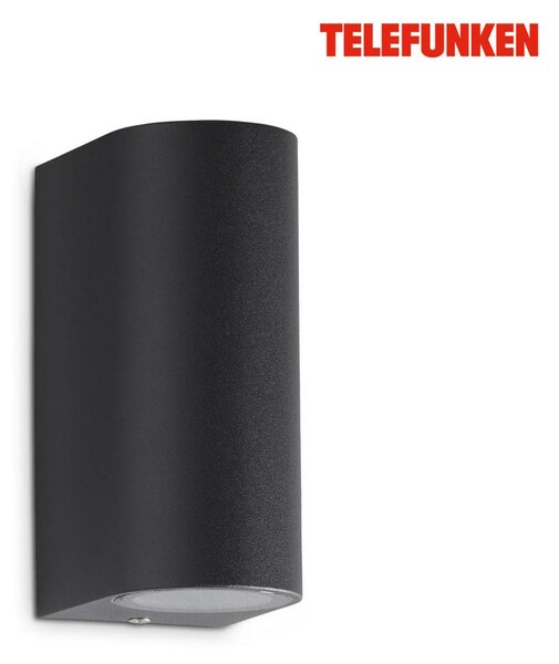 BRILONER TELEFUNKEN venkovní nástěnné svítidlo 15,1 cm 2xGU10 5W 400lm antracit IP44 TF 308005TF
