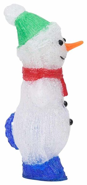 Vánoční akrylový sněhulák s LED vnitřní i venkovní 30 cm 328788