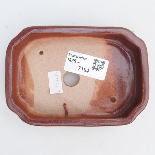 E-bonsai Keramická bonsai miska 13 x 9 x 3 cm hnědá