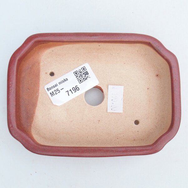 E-bonsai Keramická bonsai miska 13 x 9 x 3 cm vínová
