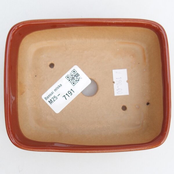 E-bonsai Keramická bonsai miska 12 x 10 x 4 cm hnědá