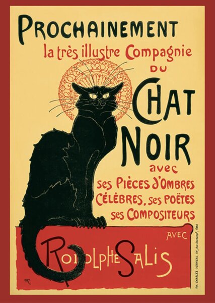 Plakát, Obraz - Černá kočka