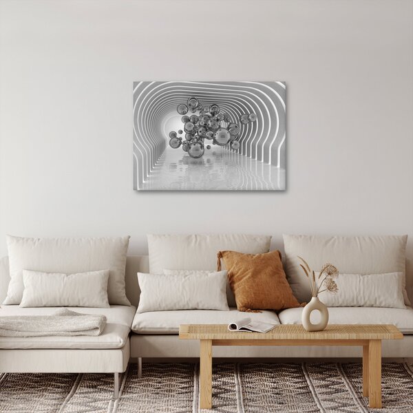 Obraz - Černobílé bubliny (70x50 cm)