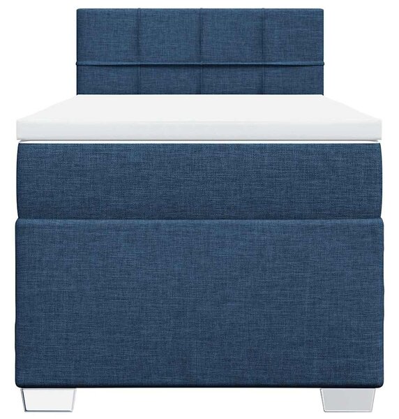 Box spring postel s matrací modrá 80x200 cm textil 3288021