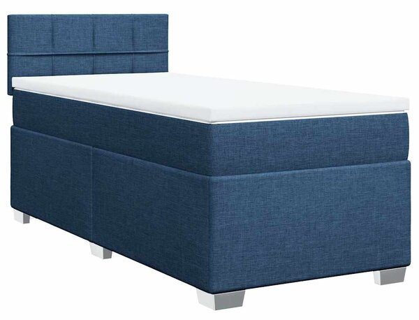 Box spring postel s matrací modrá 80x200 cm textil 3288021