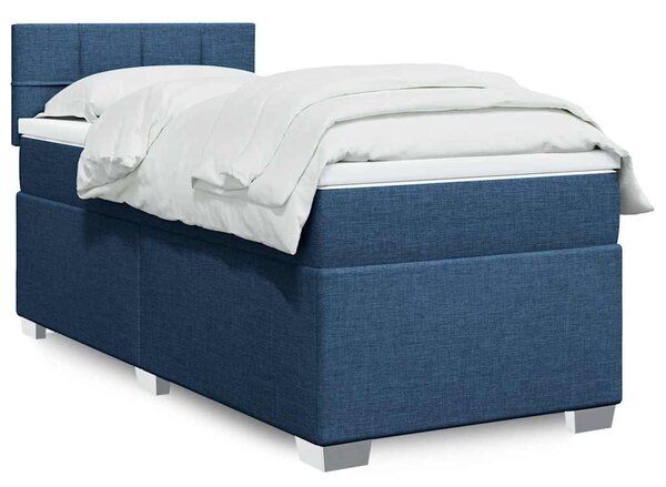 Box spring postel s matrací modrá 80x200 cm textil 3288021