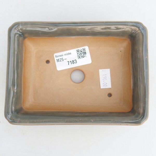 E-bonsai Keramická bonsai miska 14 x 10,5 x 4 cm šedá