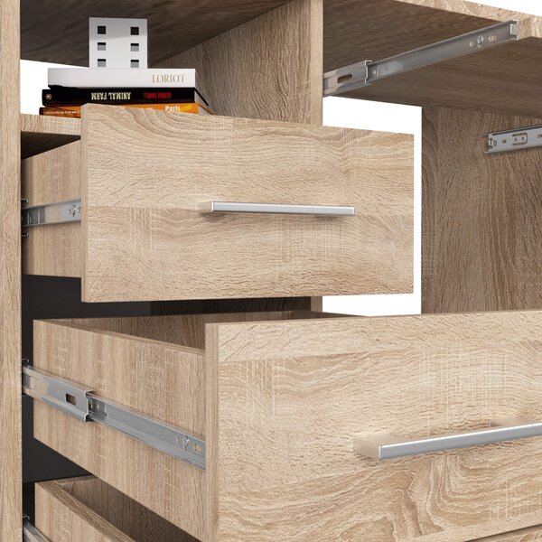 Ak furniture Volně stojící psací stůl Ana 124 cm dub sonoma
