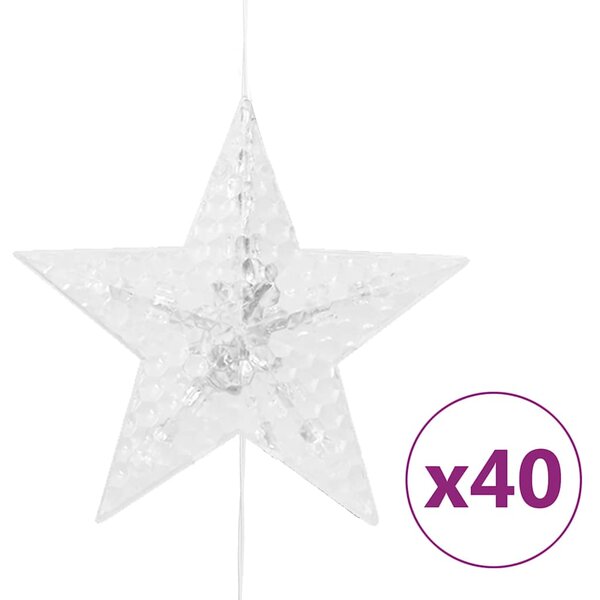 Světelný závěs hvězdičky 200 LED modré světlo 8 funkcí 328804