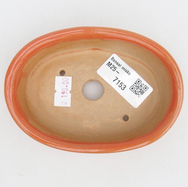 E-bonsai Keramická bonsai miska 12 x 8,5 x 3 cm oranžová