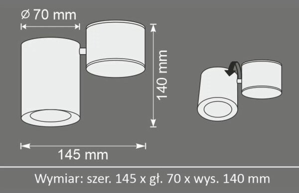 Bodové svítidlo HOBRO 1xGU10/10W/230V bílá