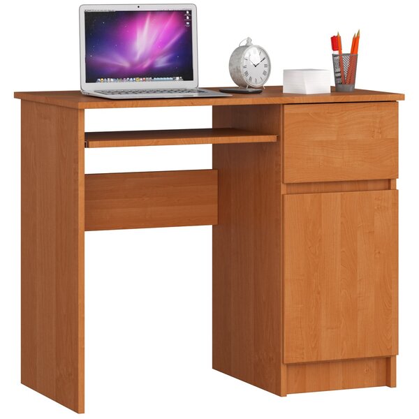 Ak furniture Psací stůl PIKSEL 90 cm olše pravý