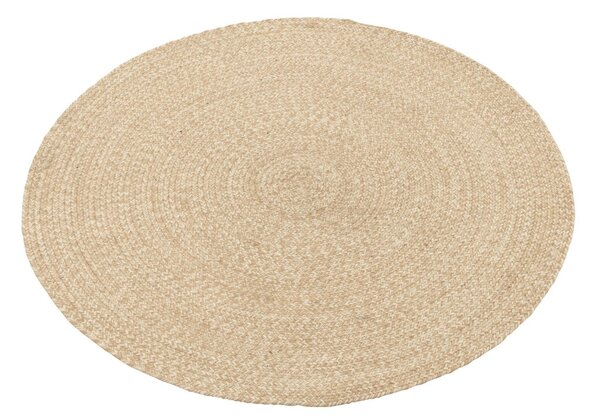 Venkovní přírodně-krémový kulatý koberec Miami Outdoor S - Ø 118 cm - J-Line by Jolipa