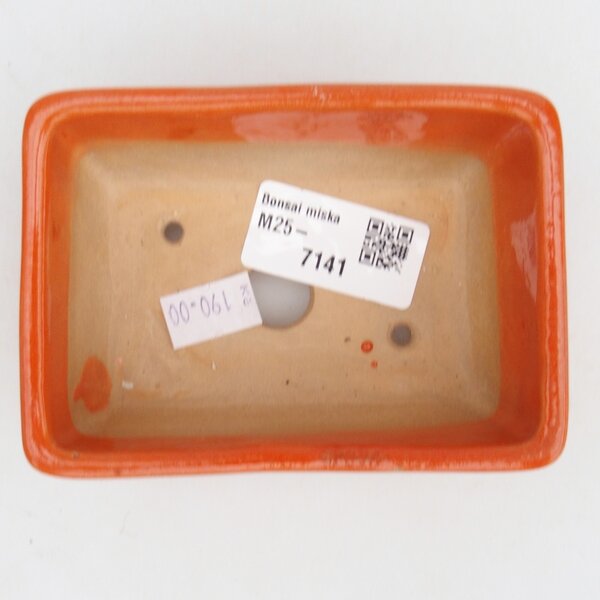 E-bonsai Keramická bonsai miska 10,5 x 7,5 x 4,5 cm oranžová
