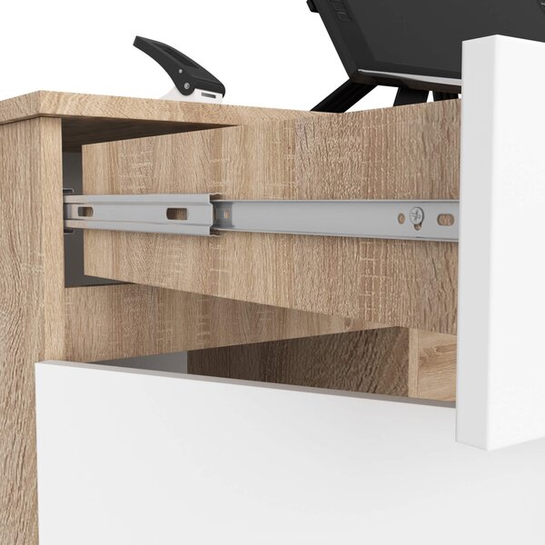 Ak furniture Psací stůl A5 135 cm dub sonoma/bílý