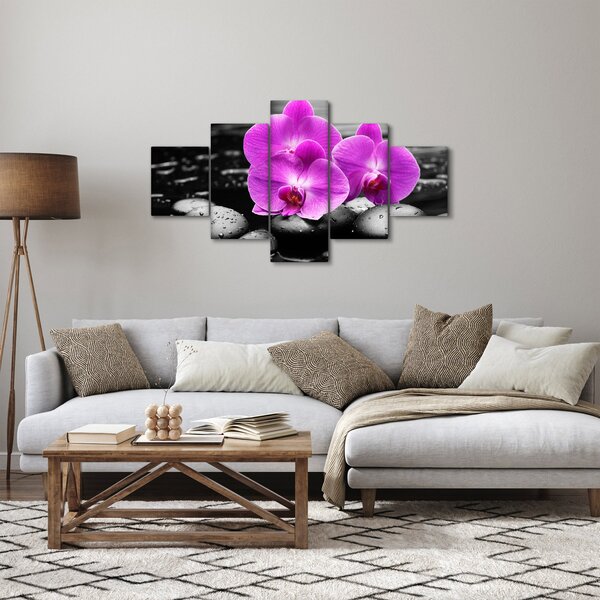 Obraz - Fialové orchideje (125x70 cm)
