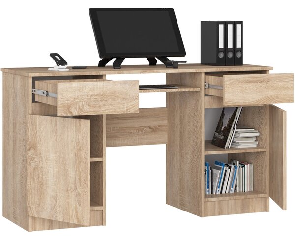 Ak furniture Psací stůl A5 135 cm dub sonoma