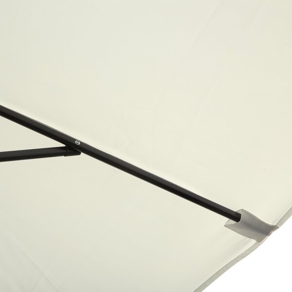 Zahradní slunečník Outsunny 195 cm x 295 cm s hliníkovým sloupem a nastavitelným úhlem, Anti-UV slunečník pro zahradní terasu Krémový | Aosom
