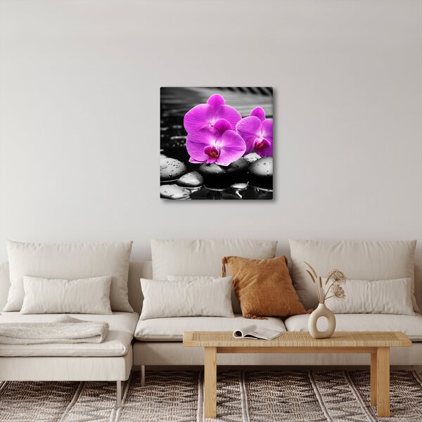Obraz - Fialové orchideje (30x30 cm)