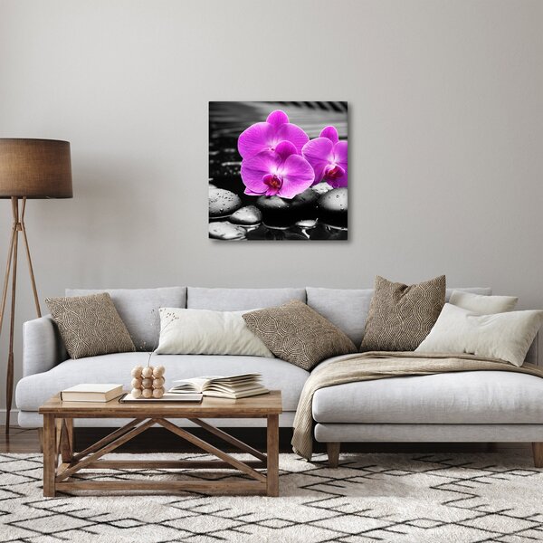 Obraz - Fialové orchideje (30x30 cm)