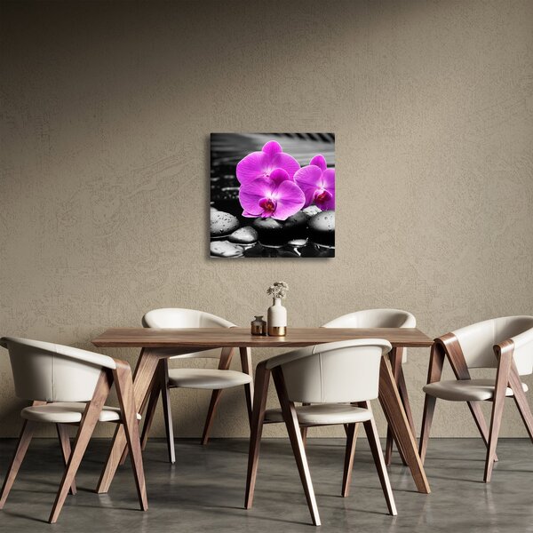 Obraz - Fialové orchideje (30x30 cm)