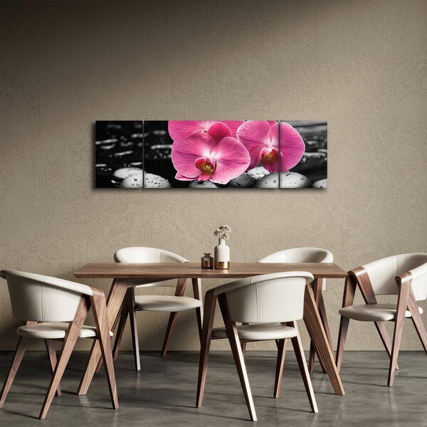 Obraz - Růžové orchideje (170x50 cm)