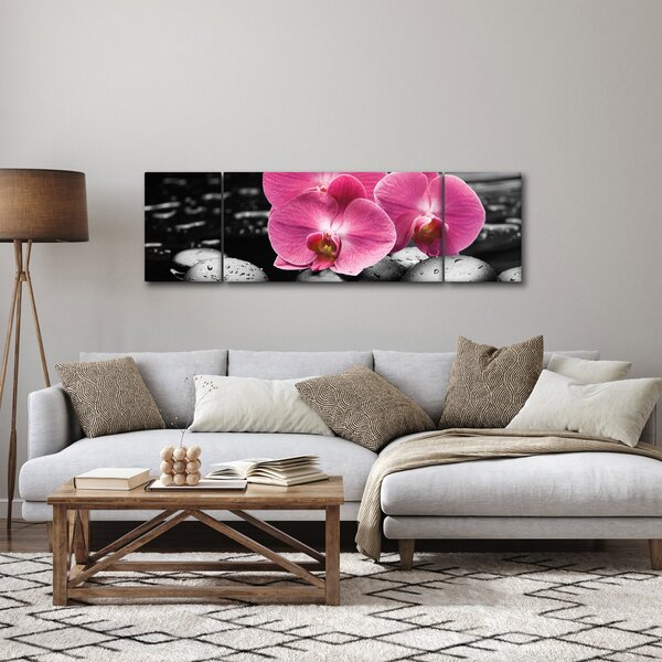 Obraz - Růžové orchideje (170x50 cm)