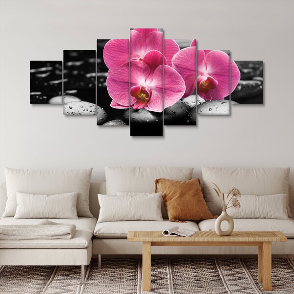 Obraz - Růžové orchideje (210x100 cm)