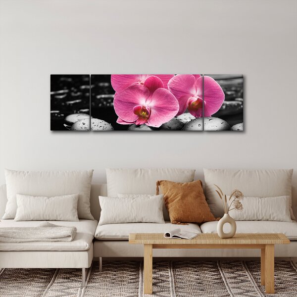 Obraz - Růžové orchideje (170x50 cm)