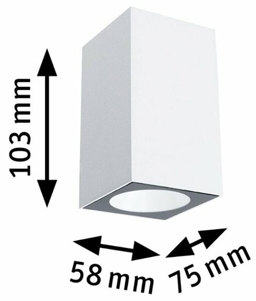 VÝPRODEJ VZORKU PAULMANN HOUSE venkovní nástěnné svítidlo Flame 1x3,8W IP44 3.000K bílá 230V 943.29