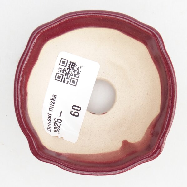 E-bonsai Mini bonsai miska 6,5 x 6,5 x 3 cm vínová