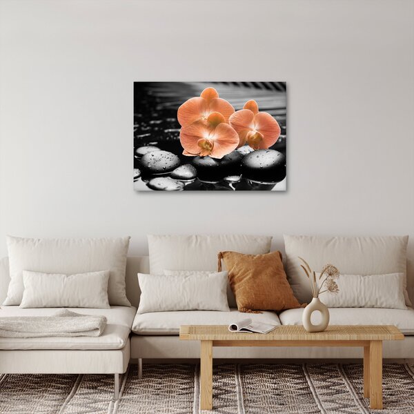 Obraz - Oranžové orchideje (70x50 cm)