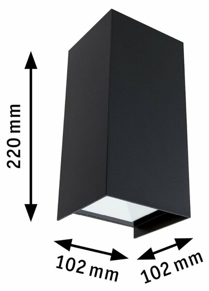 PAULMANN HOUSE venkovní nástěnné svítidlo Flame 2x5,8W IP44 3.000K antracit 230V 943.25
