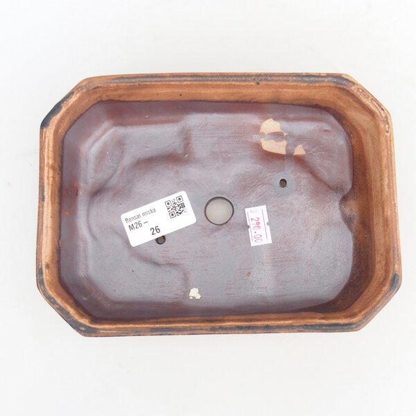 E-bonsai Keramická bonsai miska 18,5 x 13,5 x 4,5 cm hnědá