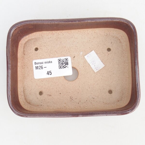 E-bonsai Keramická bonsai miska 12,5 x 9,5 x 3,5 cm hnědá