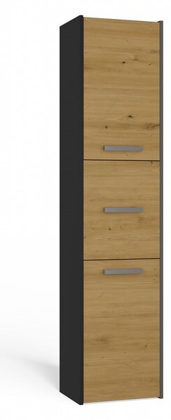 TP Living Koupelnová skříňka S43 170 cm antracit/dub artisan
