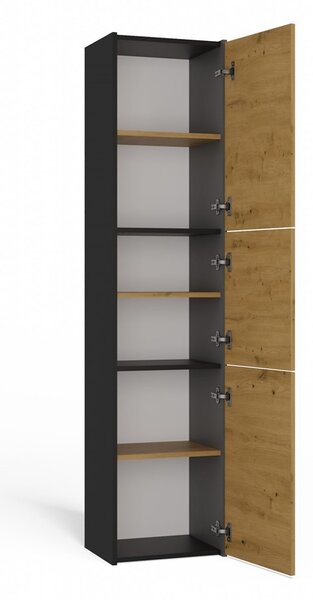 TP Living Koupelnová skříňka S43 170 cm antracit/dub artisan