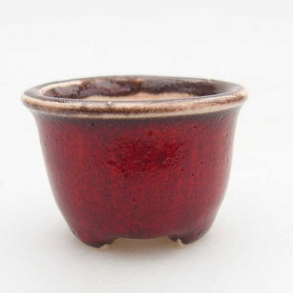 E-bonsai Mini bonsai miska 4 x 4 x 2,5 cm červená