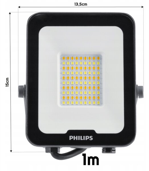 LED reflektor Philips 30W 66300lm CCT dlouhý kabel – výkonný