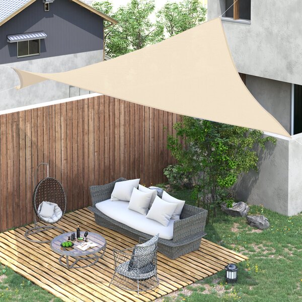 Outsunny Obdélníkový slunečník 13x20 ft na terase s UV-ochranným nerezovým kroužkem a nylonovými šňůrami pro zahradu a terasu | Aosom