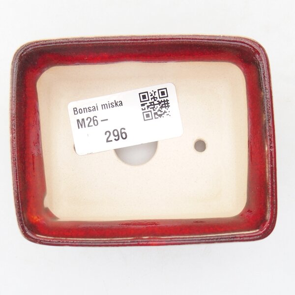 E-bonsai Mini bonsai miska 8,5 x 6,5 x 3,5 cm červená