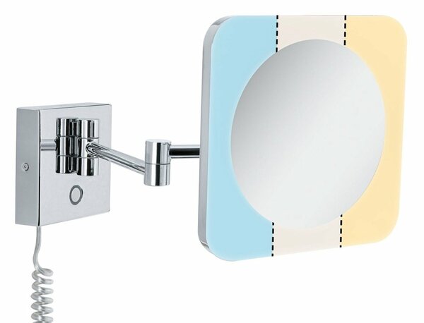 PAULMANN HomeSpa LED kosmetické zrcadlo Jora 3-násobné zvětšení IP44 chrom/bílá/zrcadlo 3,3W měnitelná bílá 789.33