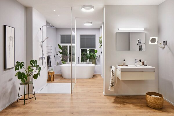 PAULMANN HomeSpa LED kosmetické zrcadlo Jora 3-násobné zvětšení IP44 chrom/bílá/zrcadlo 3,3W měnitelná bílá 789.33