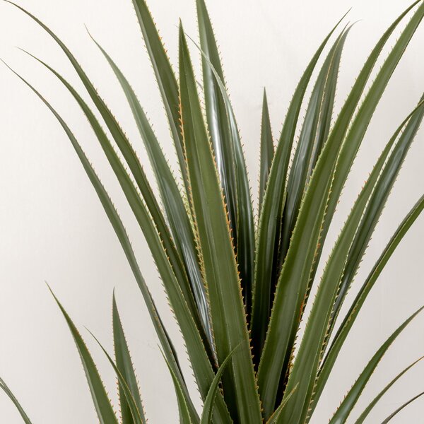 Umělá rostlina yucca HOMCOM v květináči 190 cm - 39 realistických listů pro dekoraci domova, obývacího pokoje, kanceláře a zahrady Ø17x190 cm Zelená |